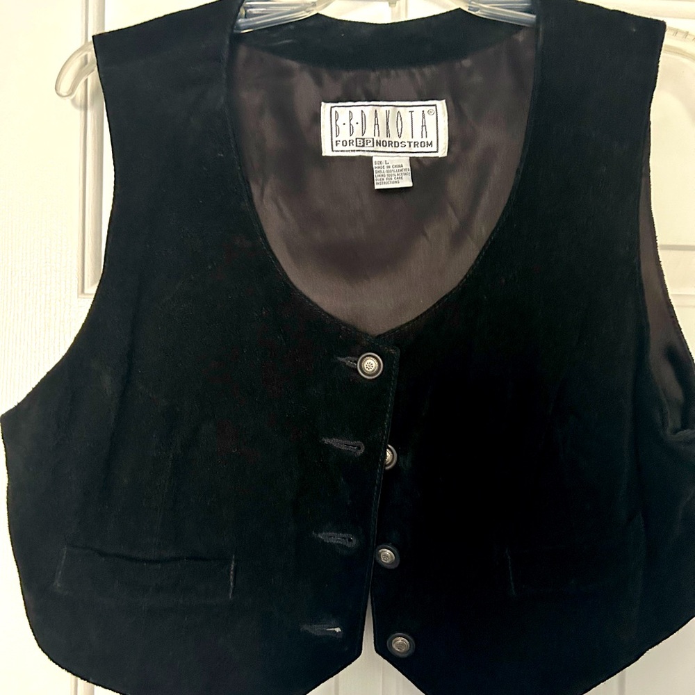 BB Dakota Suede Button Front Vest